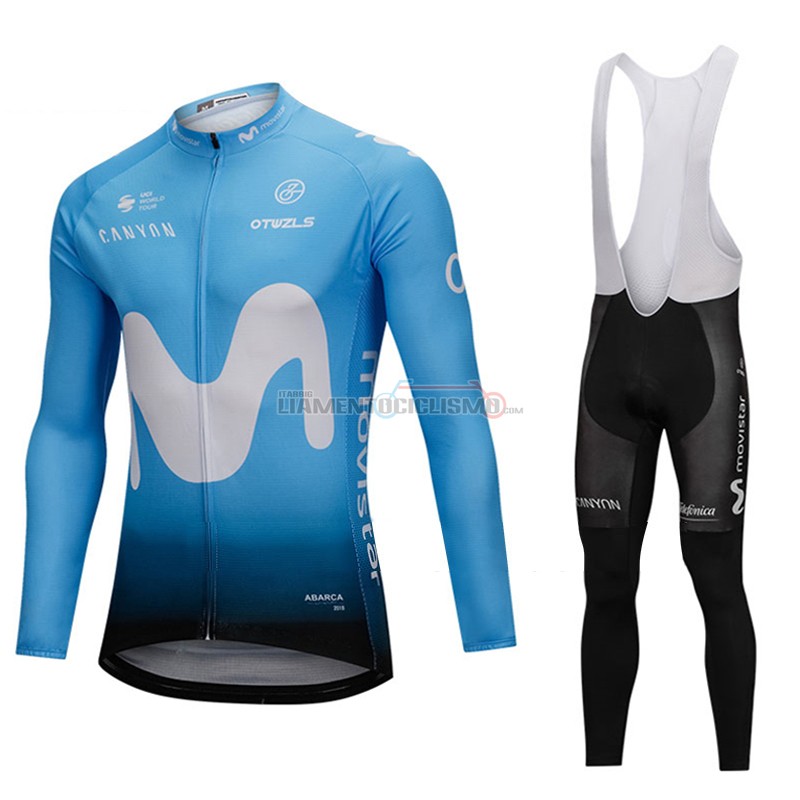 Abbigliamento Ciclismo Movistar ML 2018 Blu